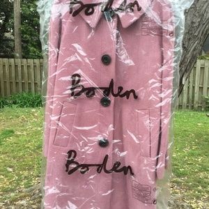 Boden pink wool dress coat